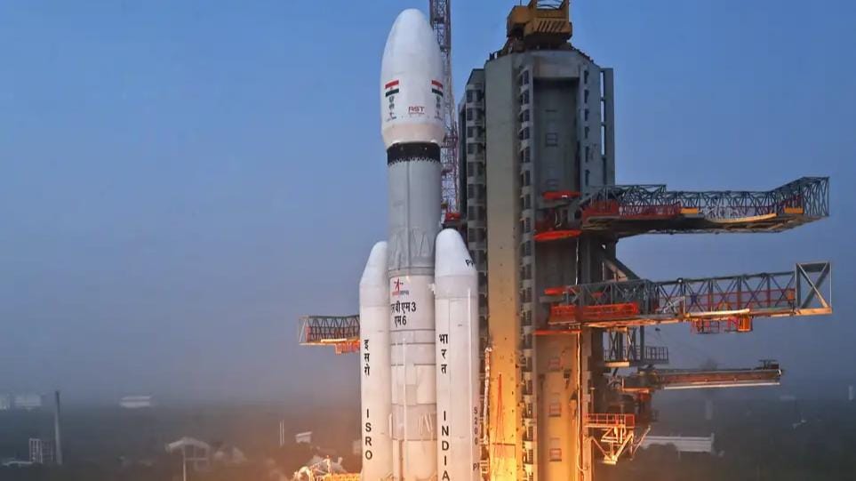ISRO rocket launch showcasing India's space program, including Chandrayaan, Gaganyaan, and future space exploration missions(india space program)