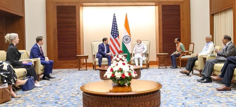 rubio modi meeting Marco rubio and sergio gor meeting with prime minister narendra modi in new delhi