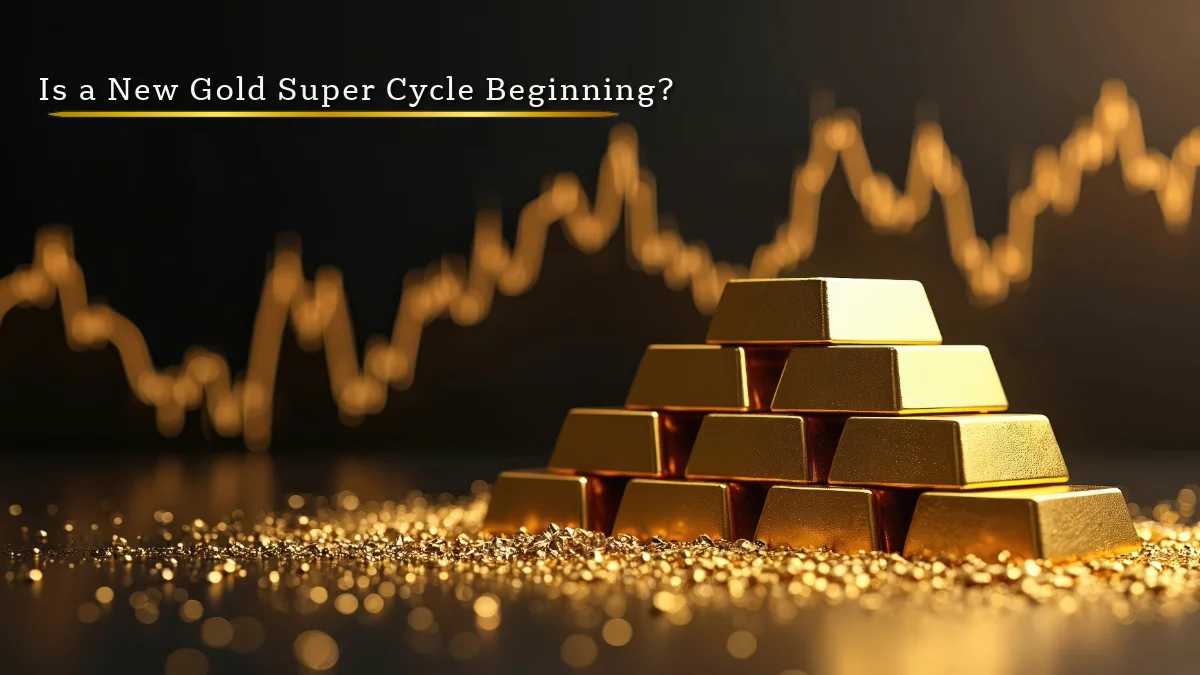 Gold Price Analysis featuring gold bars, central bank reserves and global financial market trends.