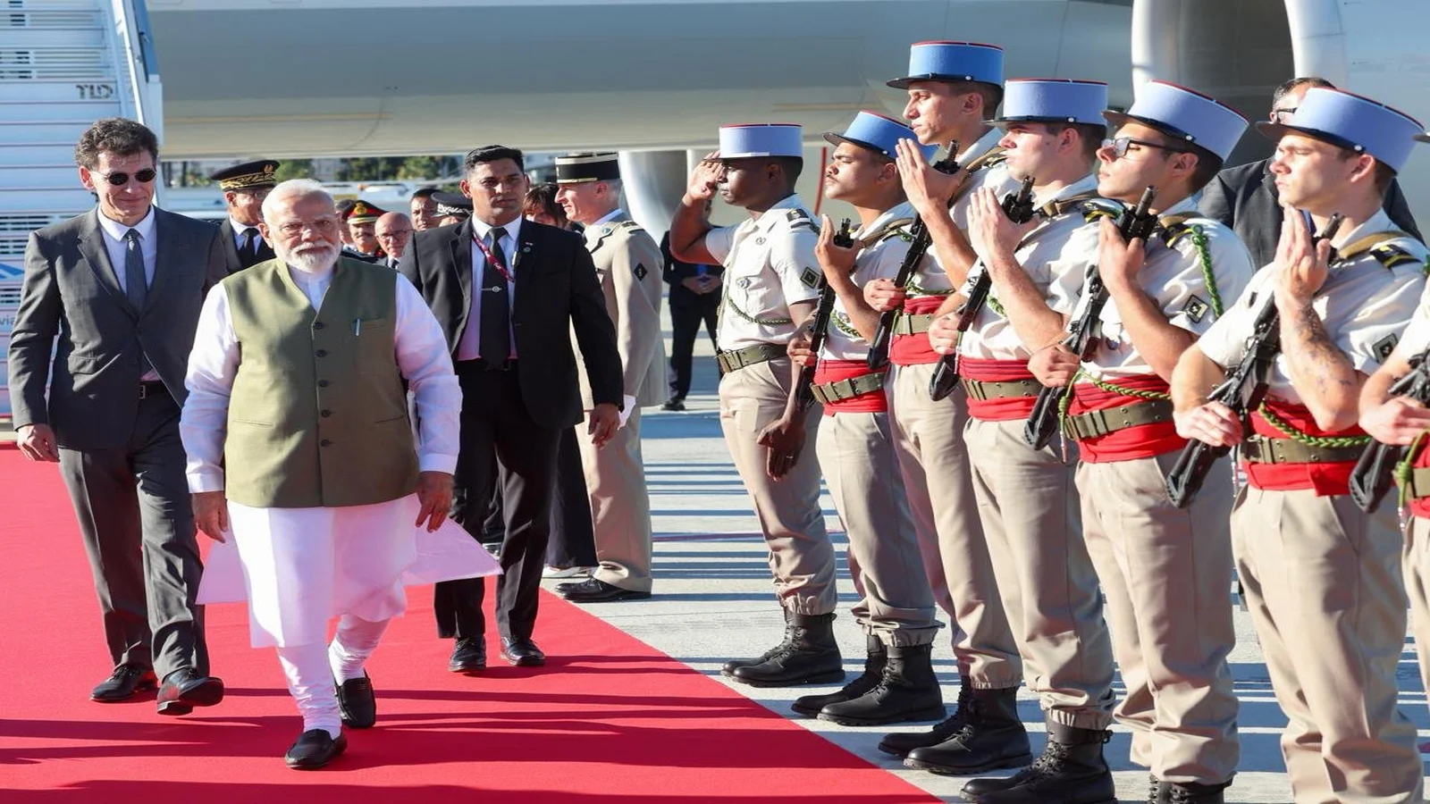 India-France Strategic Partnership Deepens as Modi Begins France Visit, photo of pm modi landed in nice city of france
