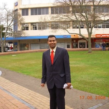 Portrait of Baliji Chandramohan, geopolitical analyst