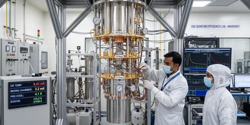 DRDO Dilution Refrigerator: The 20 mK Quantum Chokepoint
