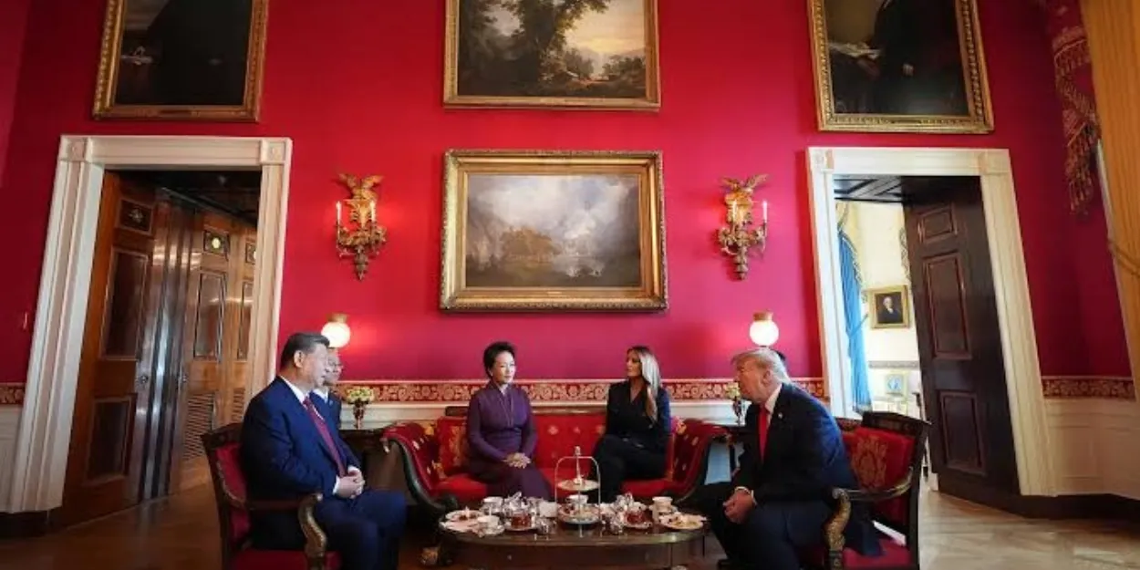 Trump Xi Arms Offer: Perdue's Claim and the $14B Freeze Trump and Xi with their wives at tea in the White House Red Room during the state visit that preceded the Trump Xi arms offer claim