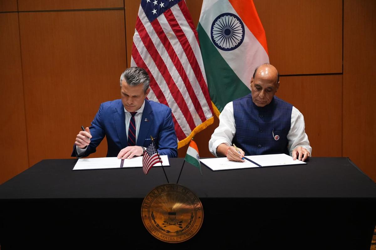 India US defence framework-Indian Defence Minister Rajnath Singh and US Secretary of War Pete Hegseth met in Cebu, Philippines, on October 28, 2026, on the sidelines of the 13th ASEAN Defence Ministers' Meeting-Plus (ADMM-Plus) to review bilateral defence ties and discuss regional security.